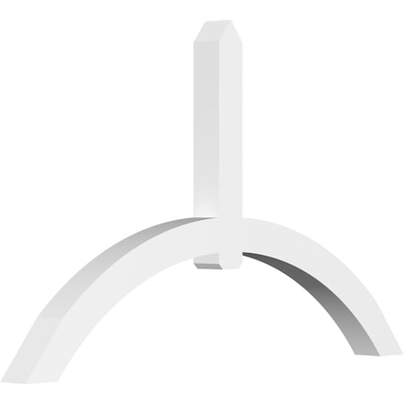 Ekena Millwork Archdale Architectural Grade PVC Gable Bracket, 96"W x 60"H x 6"D x 6"F, 15/12 Pitch GBP096X60X0606ARC00